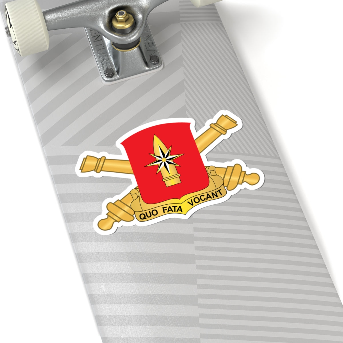 Kiss-Cut Stickers - 43rd Field Artillery Battalion - Red w Branch wo Txt X 300