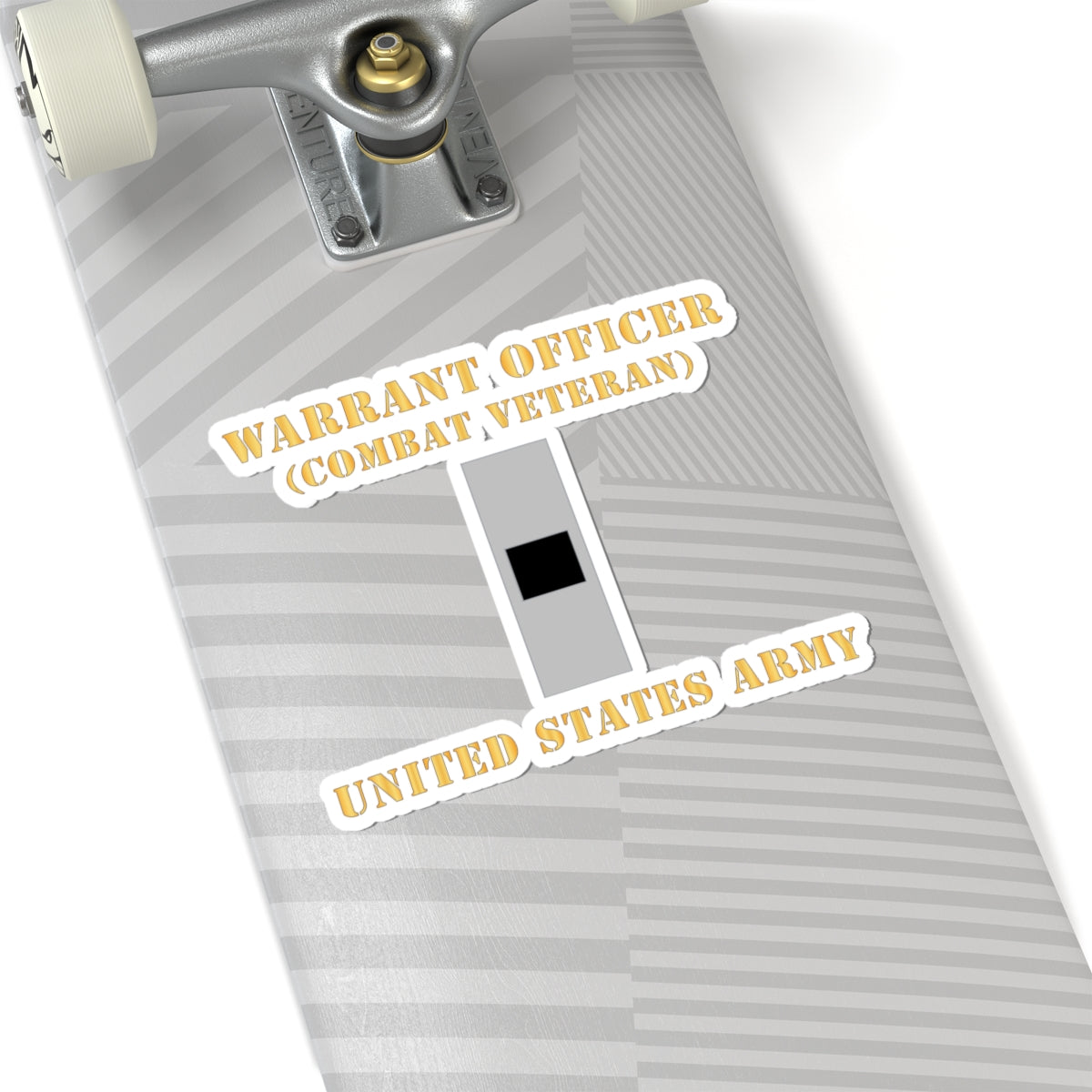 Kiss-Cut Stickers - Army - Warrant Officer - W01 - Combat Veteran - Flat X 300