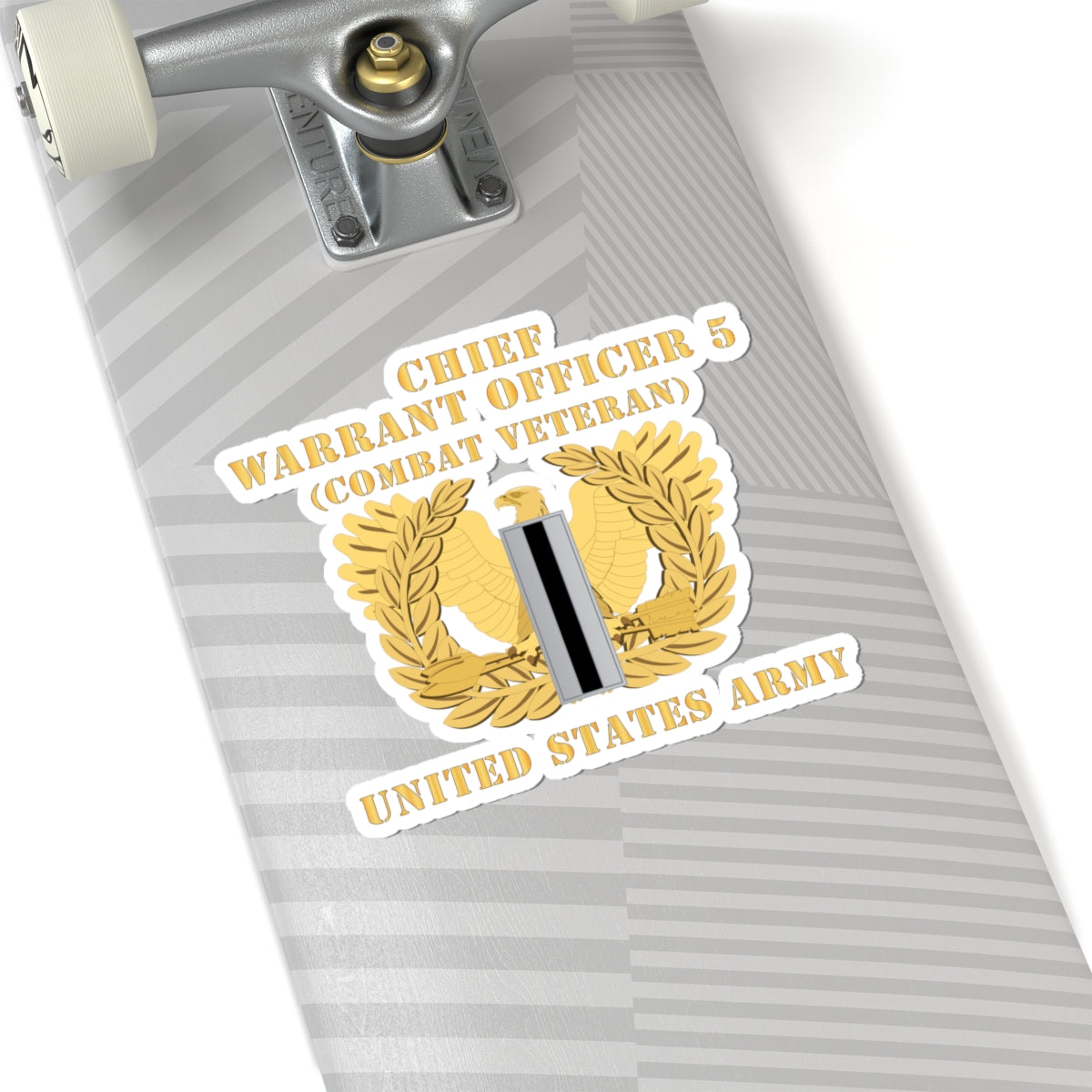 Kiss-Cut Stickers - Army - Chief Warrant Officer - CW05 - Combat Veteran - Flat - Eagle and Bar X 300