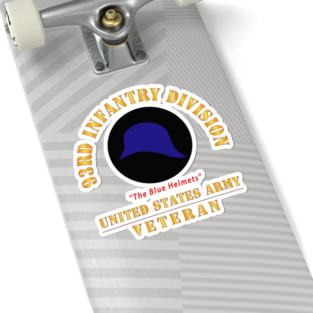 Kiss-Cut Stickers - Army - SSI - 93rd Infantry Division - The Blue Helmets - US Army Veteran X 300