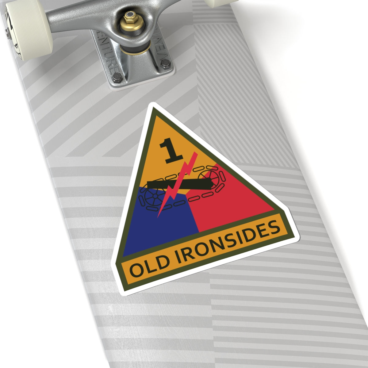 Kiss-Cut Stickers - SSI - 1st Armored Division w Name Tape X 300