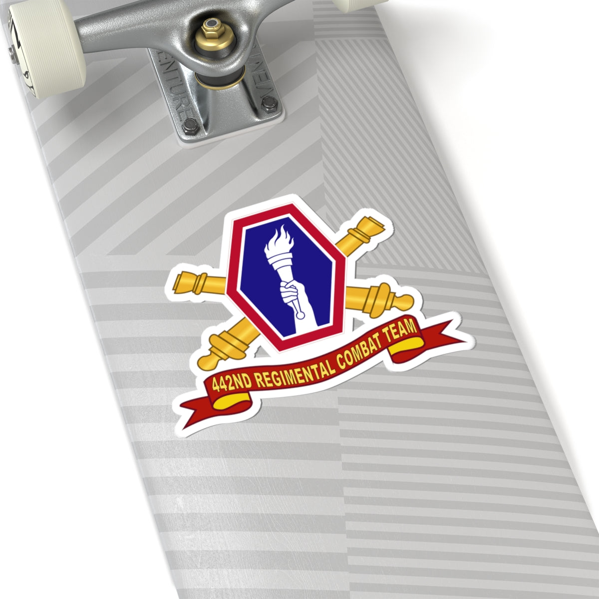 Kiss-Cut Stickers - Army - 442nd Infantry Regimental Combat Team w Artillery Br - SSI - Ribbon X 300