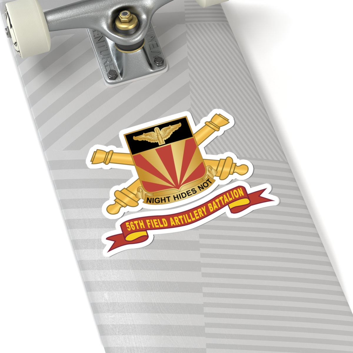 Kiss-Cut Stickers - 56th Field Artillery Battalion - DUI w Br - Ribbon X 300