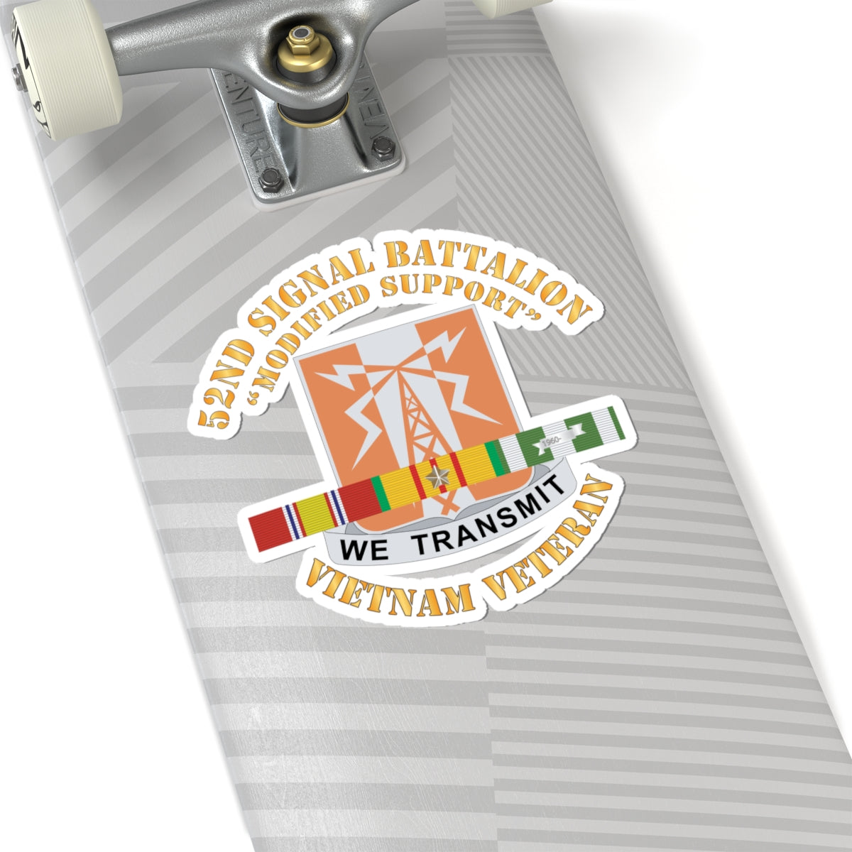 Kiss-Cut Stickers - 52nd Signal Battalion (Modified Support) w SVC Ribbon X 300