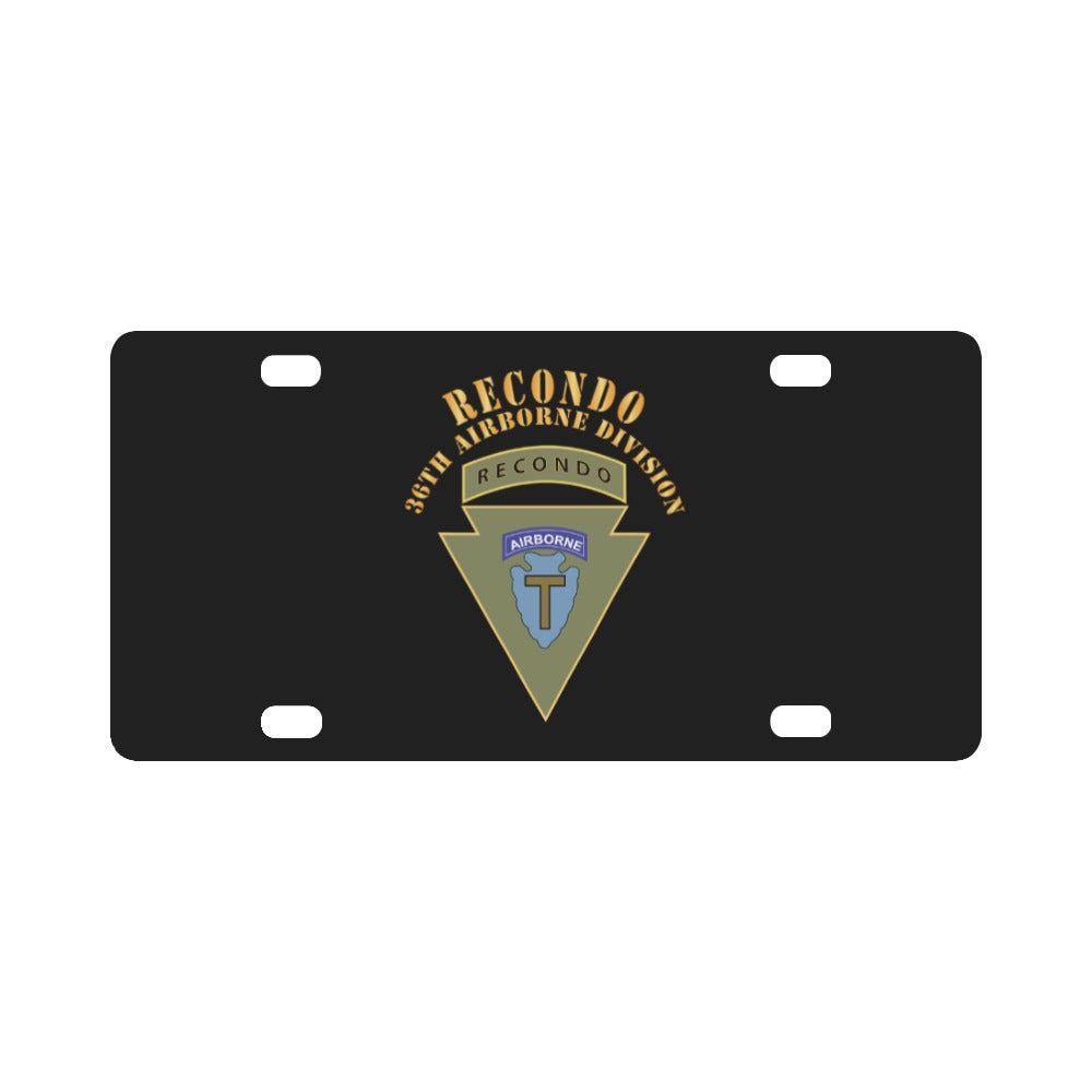 36th Airborne Division - Recondo X 300 Classic License Plate