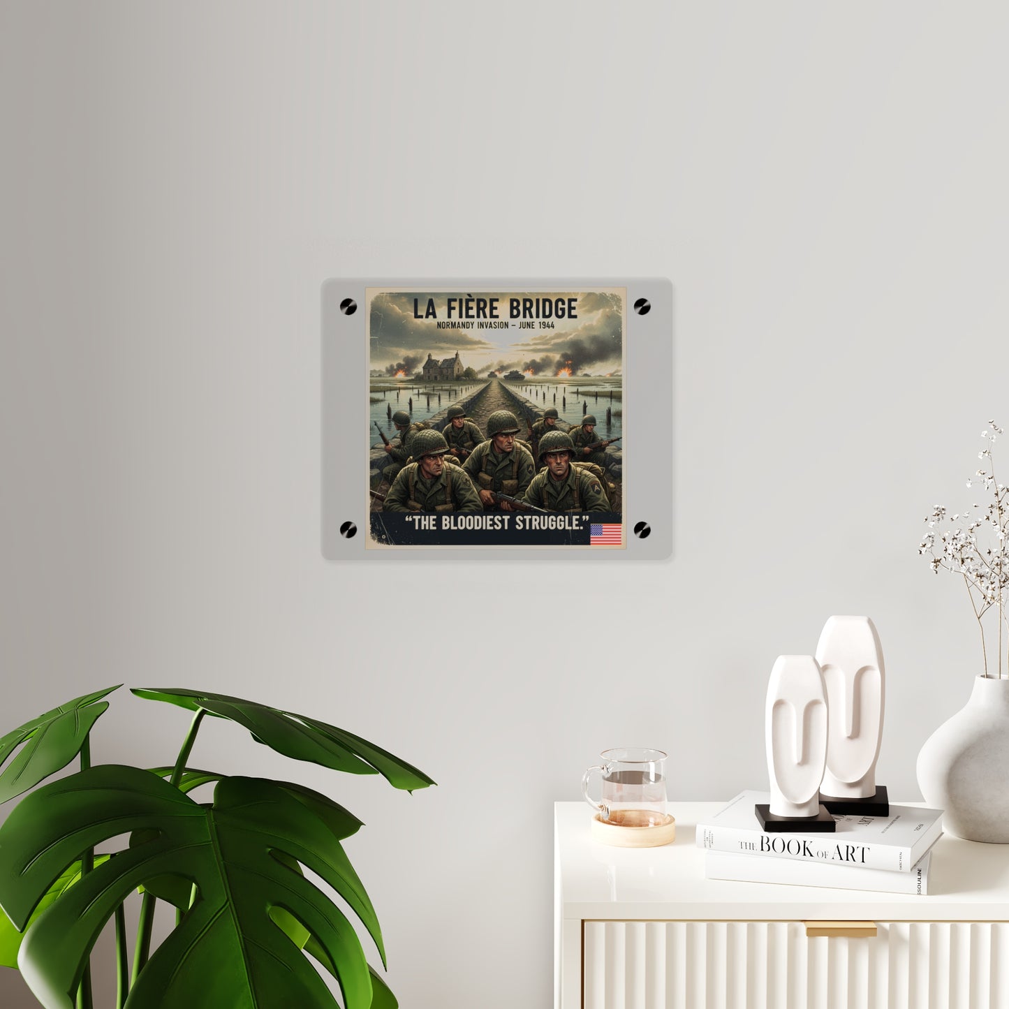 Acrylic Wall Art Panel - 82nd Airborne at the La Fière Bridge