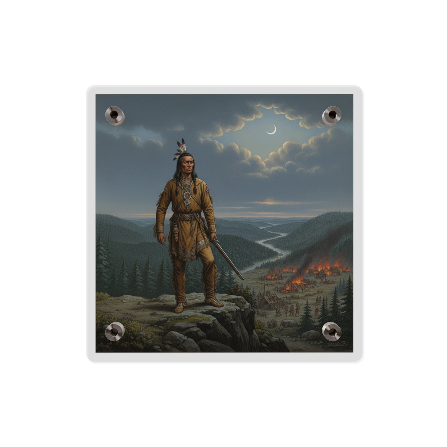 Acrylic Wall Art Panel - The Last Mohican