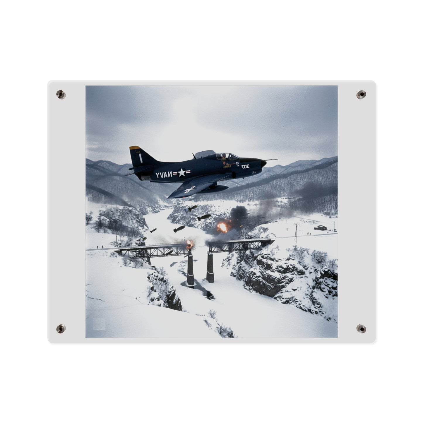 Acrylic Wall Art Panel - Attack at Majon-ni and Samdong-ni during Korean War