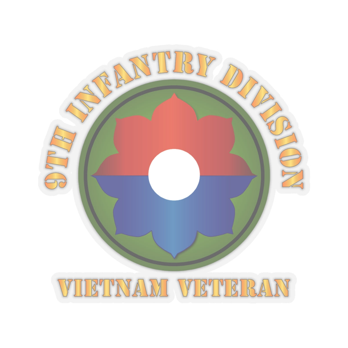 Kiss-Cut Stickers - 9th Infantry Div - Vietnam Veteran V1