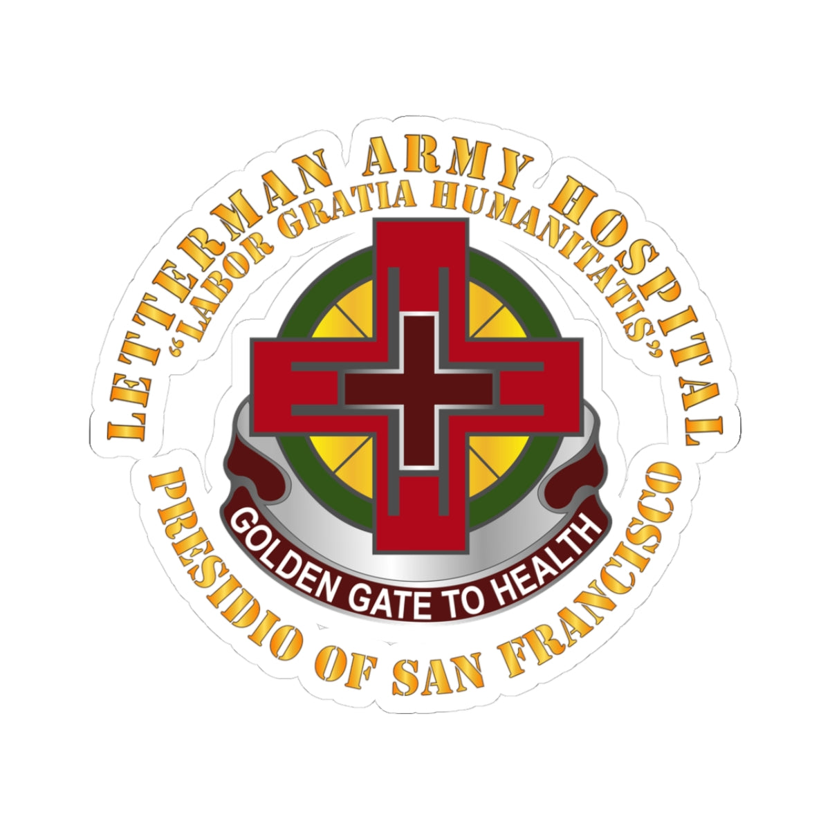 Kiss-Cut Stickers - Letterman Army Hospital - DUI - Presidio of San Francisco