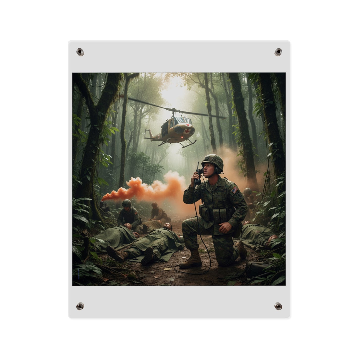 Acrylic Wall Art Panel - Medevac Request - Vietnam