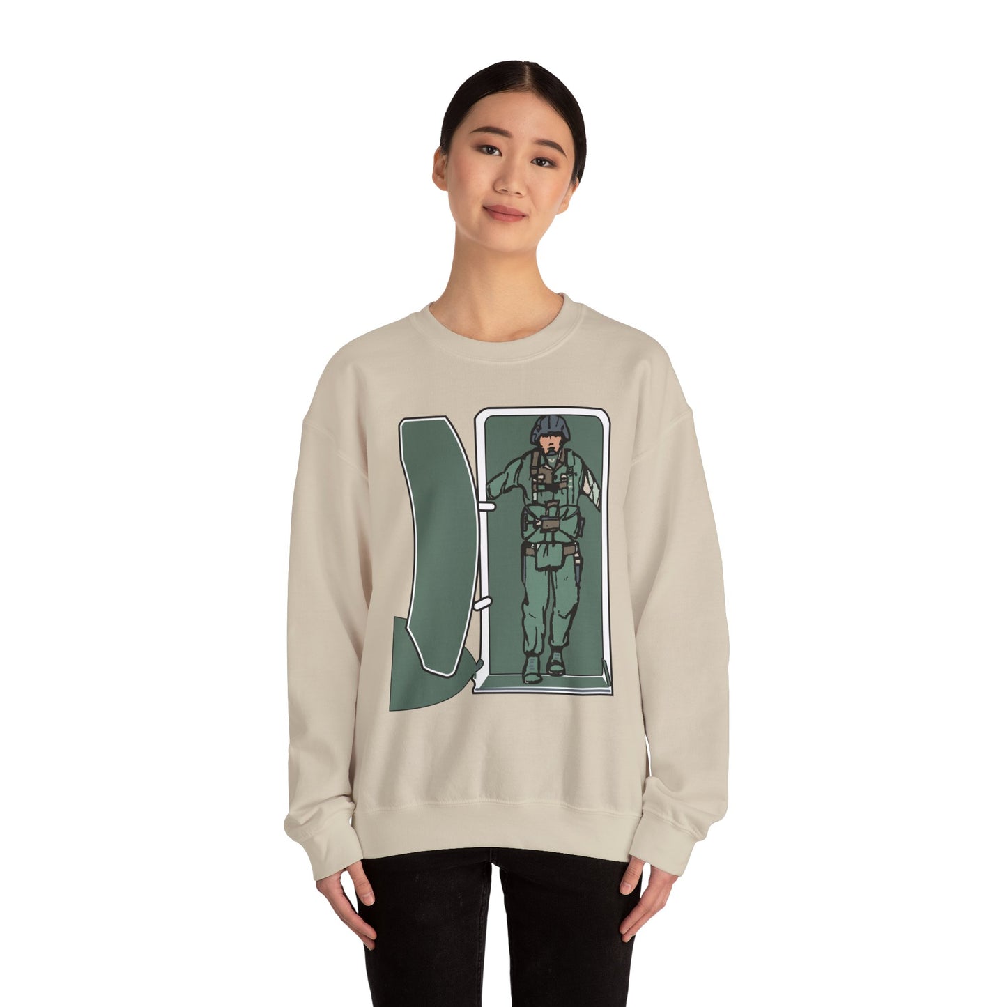 Crewneck Sweatshirt - Airborne - JM Door Check X 300
