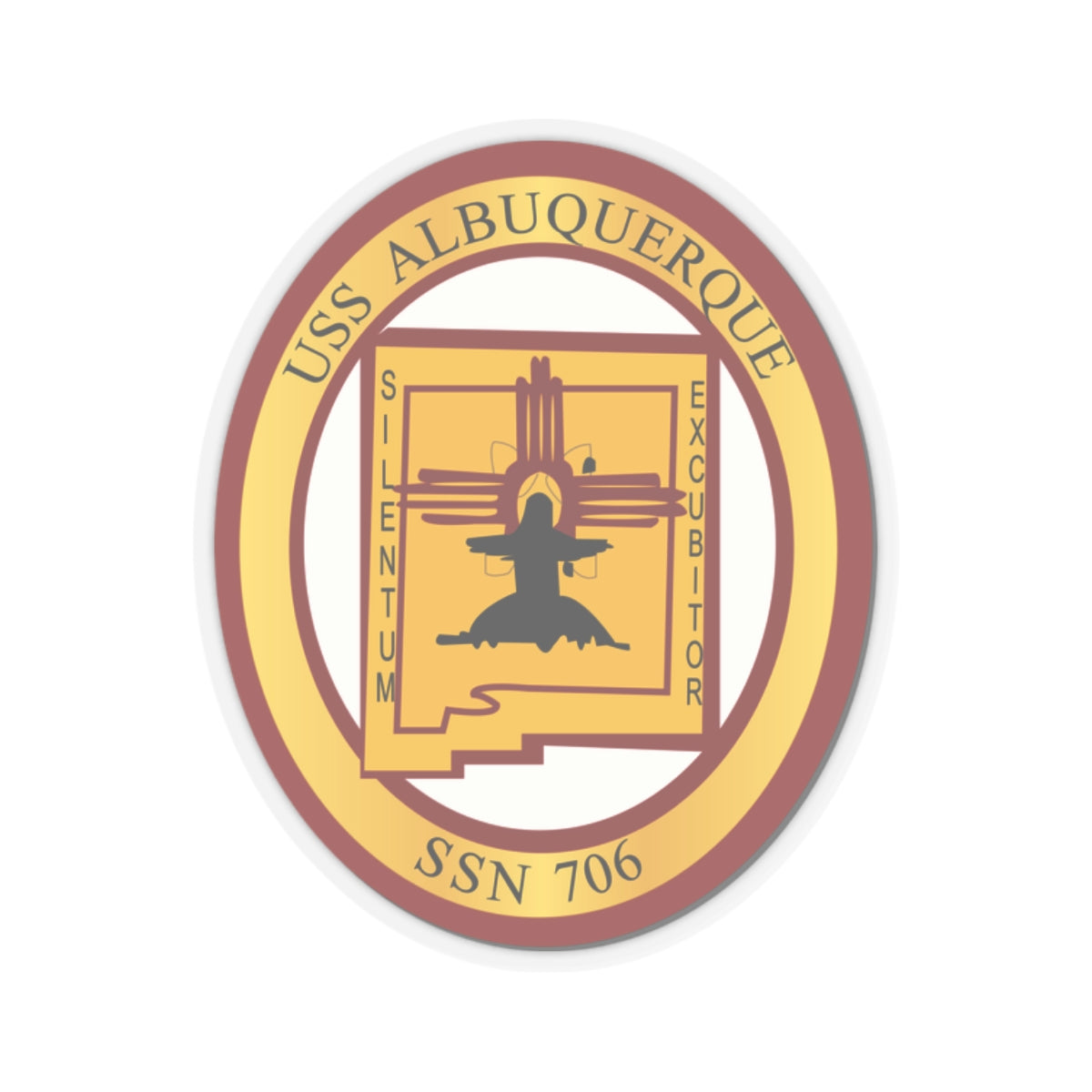 Kiss-Cut Stickers - Navy - USS Albuquerque (SSN-706) wo Txt