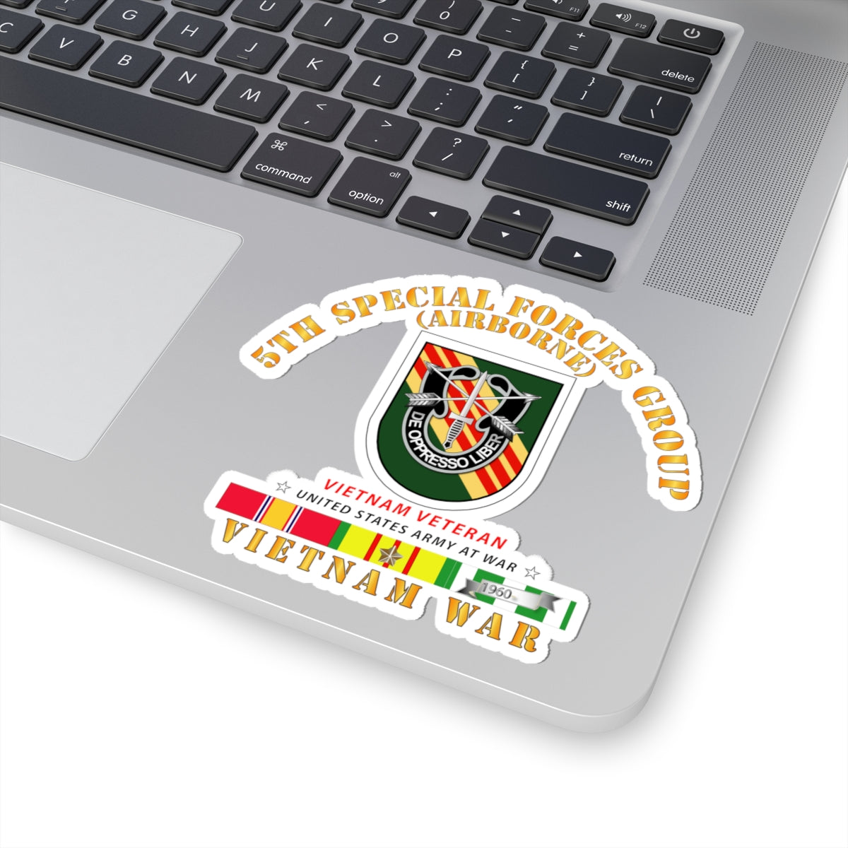 Kiss-Cut Stickers - 5th Special Forces Group w Flash VN SVC