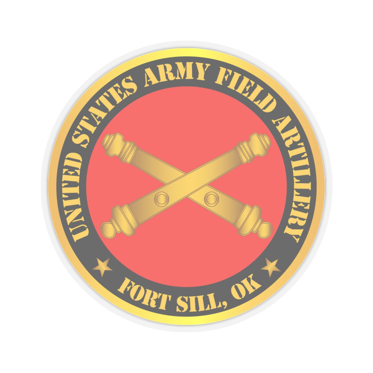 Kiss-Cut Stickers - US Army Field Artillery Ft SIll Ok w Branch