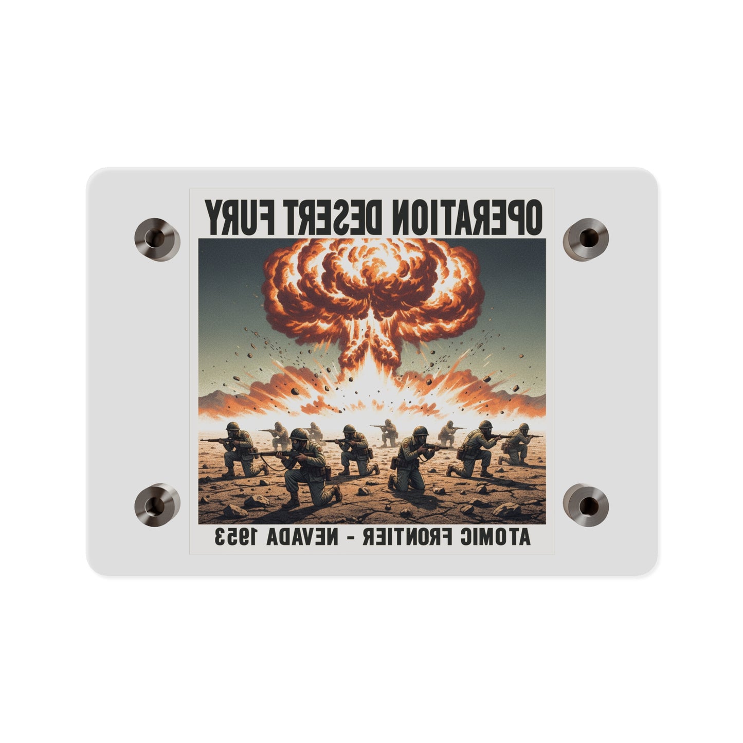 Acrylic Wall Art Panel - Atomic Testing in Nevada Desert Operation Fury