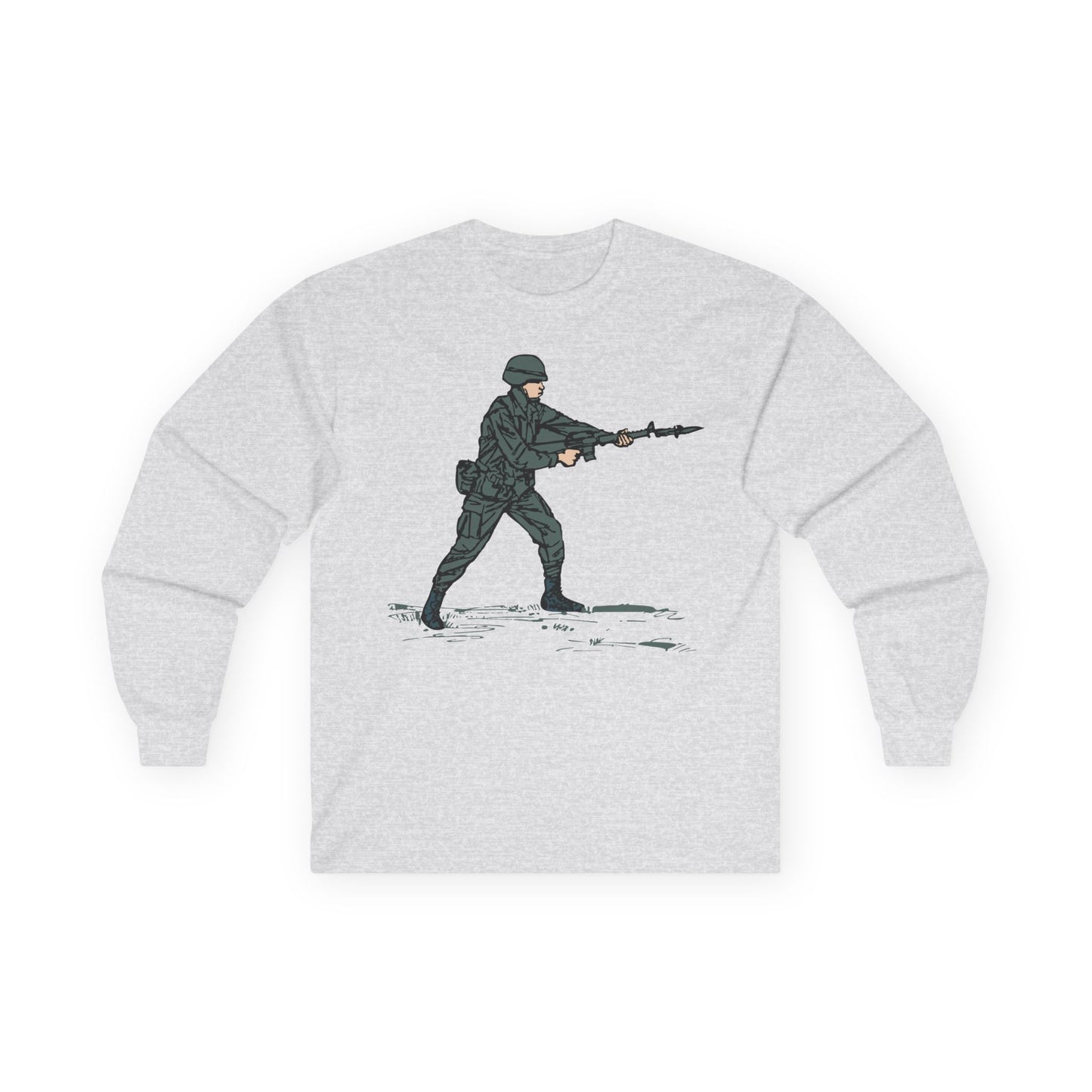 Unisex Ultra Cotton Long Sleeve Tee - Bayonet Training-Modified Thrust X 300