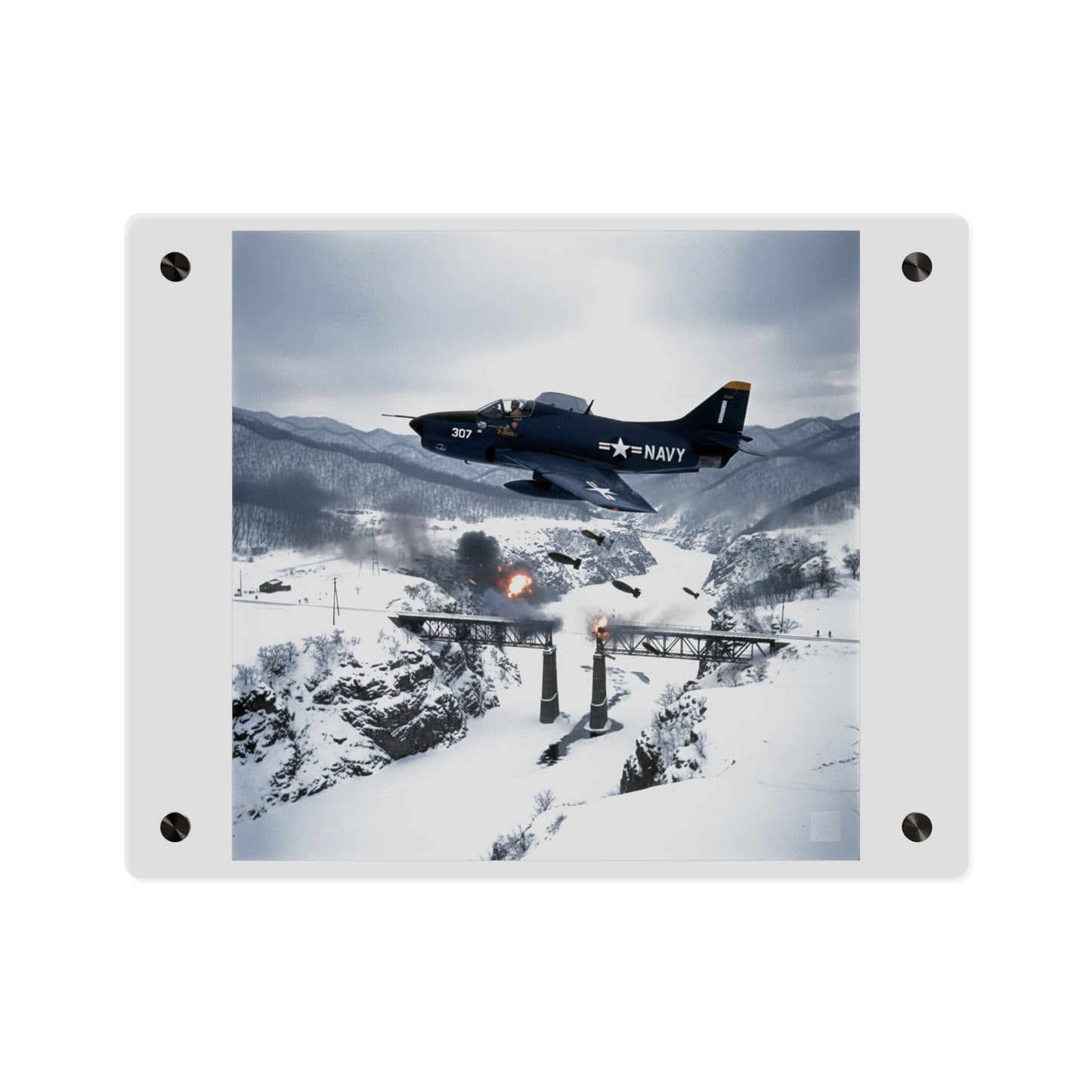 Acrylic Wall Art Panel - Attack at Majon-ni and Samdong-ni during Korean War