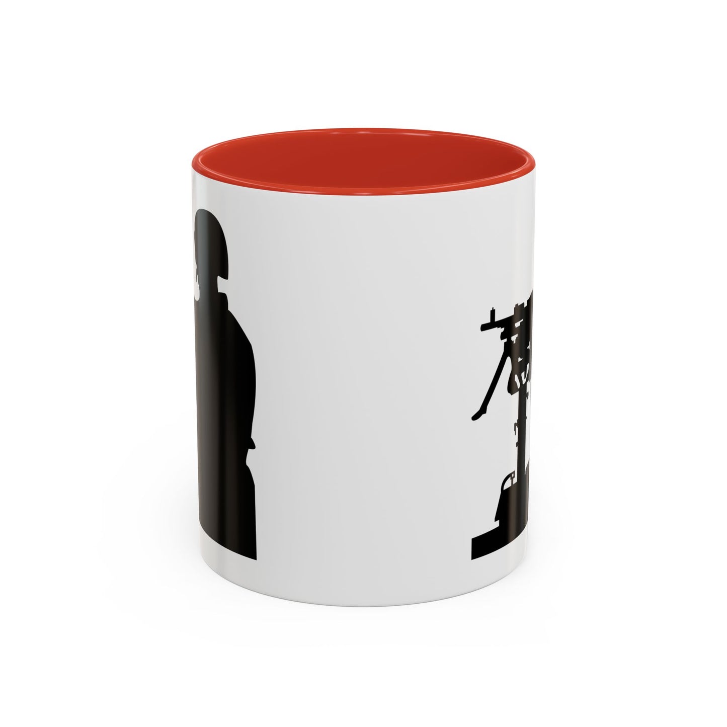 Accent Coffee Mug (11oz & 15oz) - Army - Soldier - MG Vehicle Mounted - Silhouette X 300