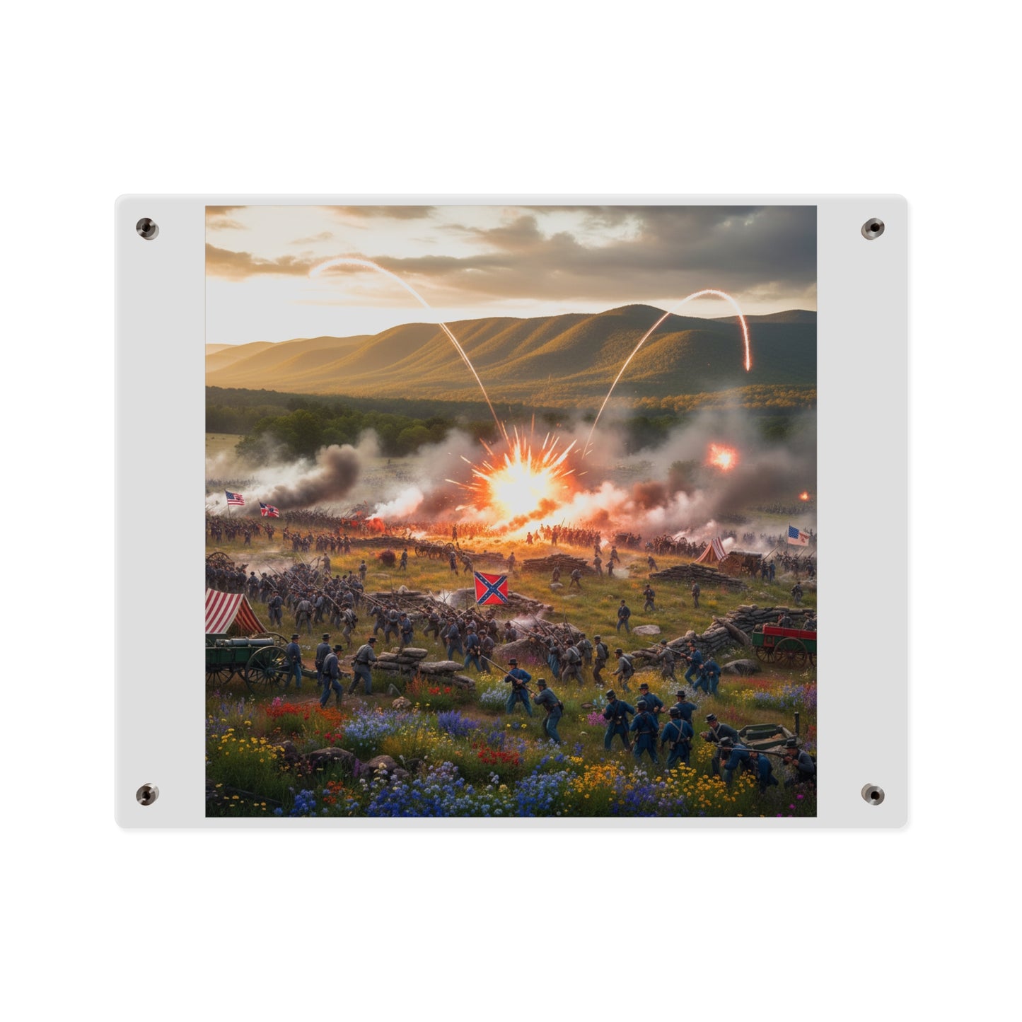 Acrylic Wall Art Panel - US Civil War Battle - Battle of Kennesaw Mountain Georgia