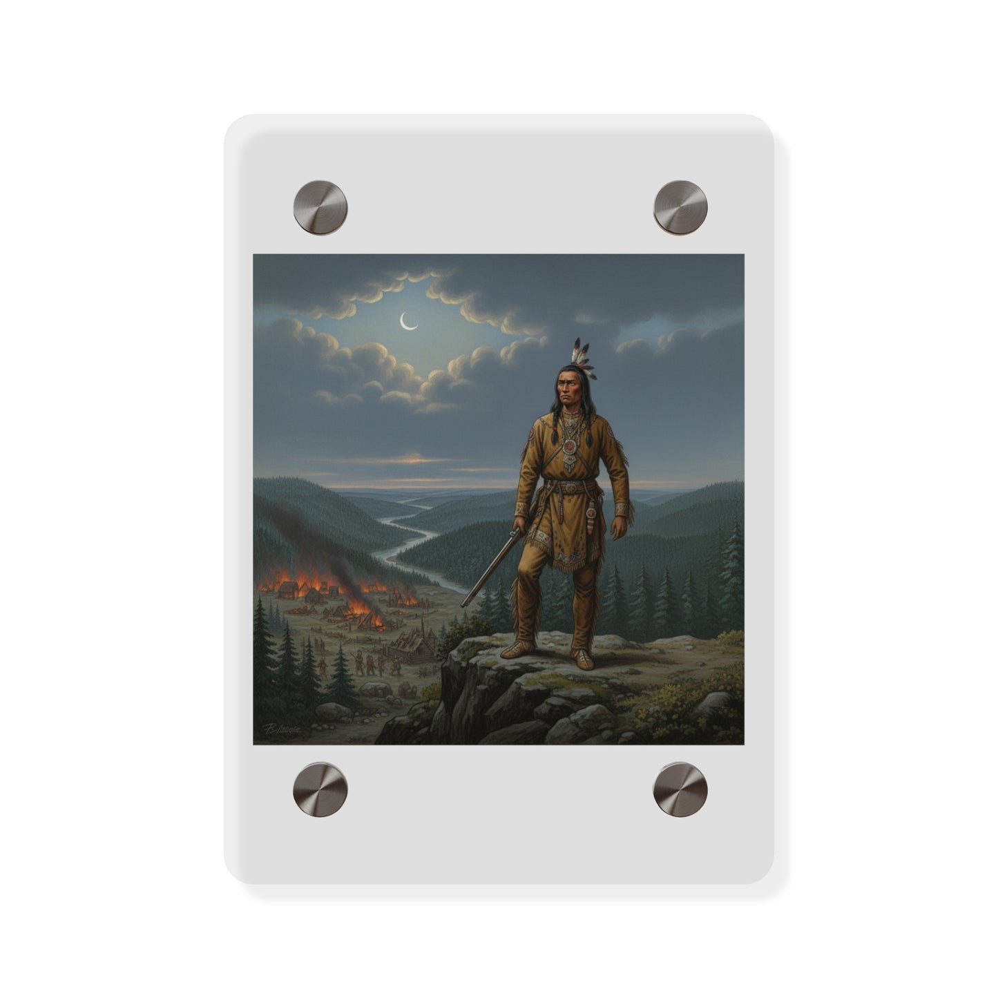 Acrylic Wall Art Panel - The Last Mohican