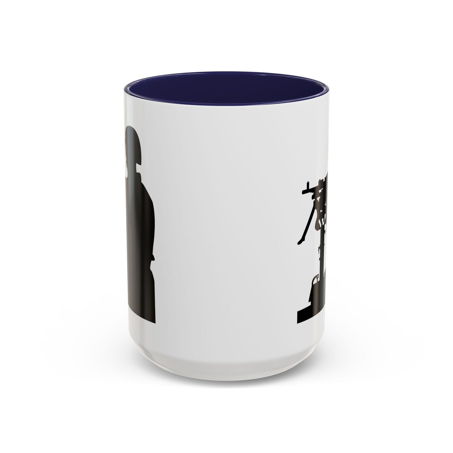 Accent Coffee Mug (11oz & 15oz) - Army - Soldier - MG Vehicle Mounted - Silhouette X 300