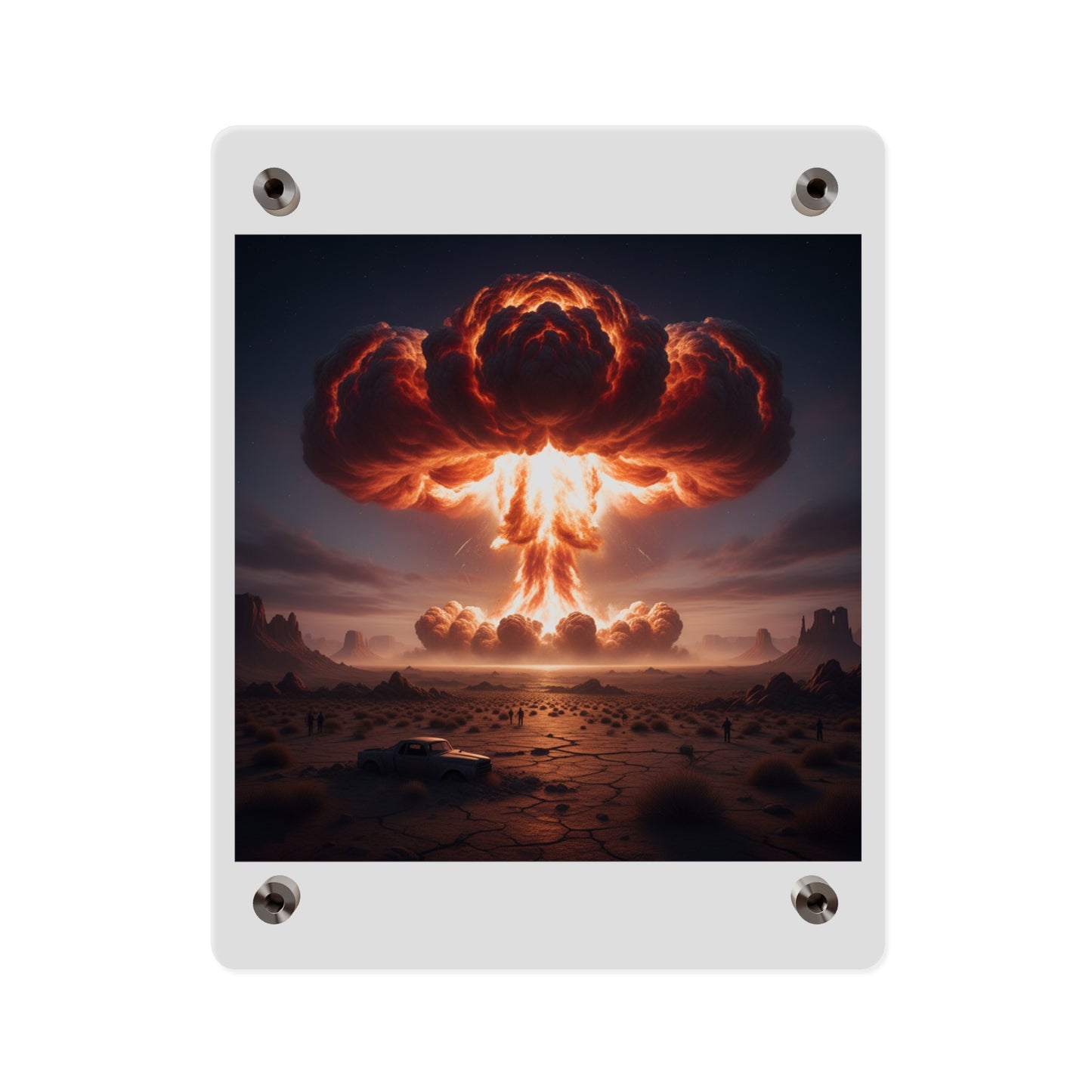 Acrylic Wall Art Panel - Atomic Blast in the desert