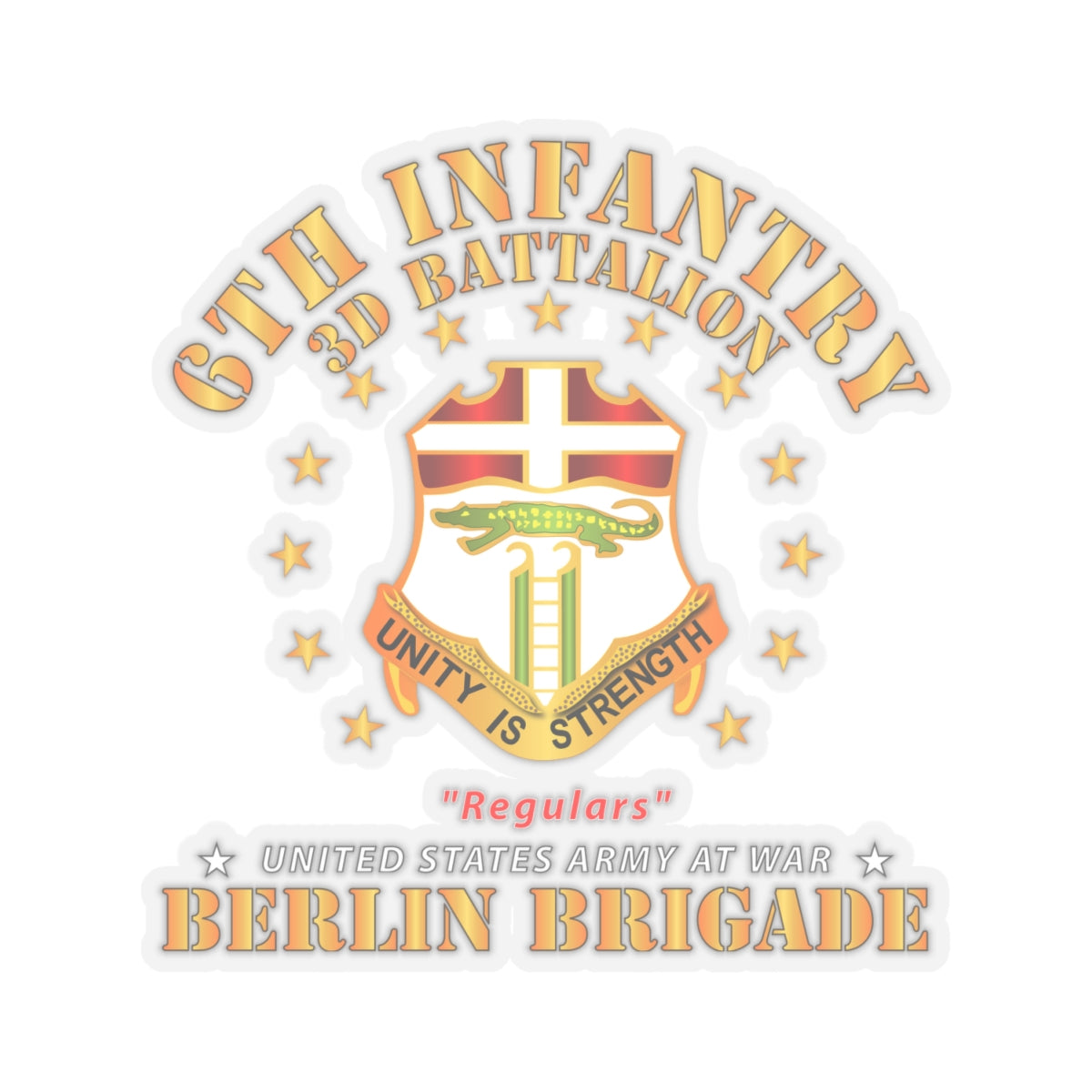 Kiss-Cut Stickers - 3d Battalion 6th Infantry - Berlin Brigade X 300