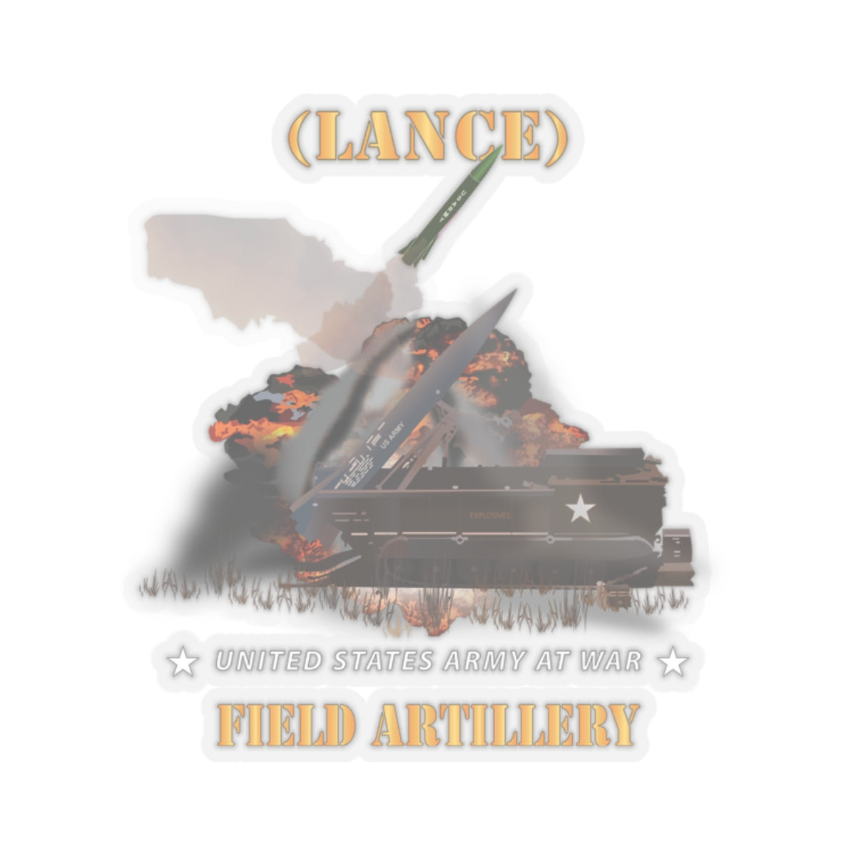 Kiss-Cut Stickers - Field Artillery - Multiple LANCE Firing