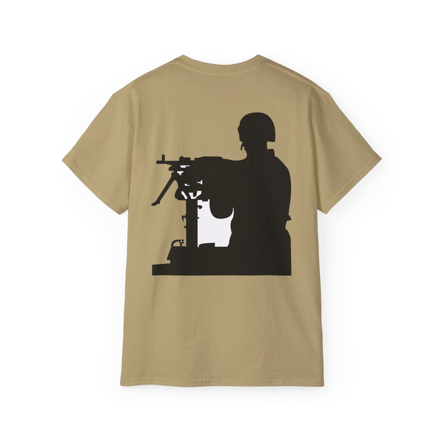 Unisex Ultra Cotton Tee - Army - Soldier - MG Vehicle Mounted - Silhouette X 300
