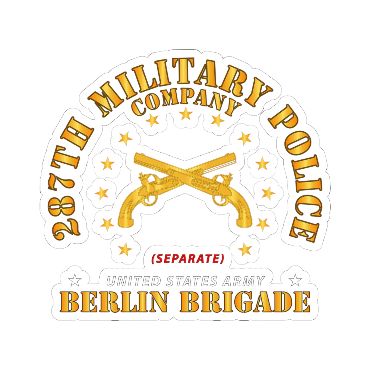 Kiss-Cut Stickers - 287th Military Police Company - Berlin Bde wo DS