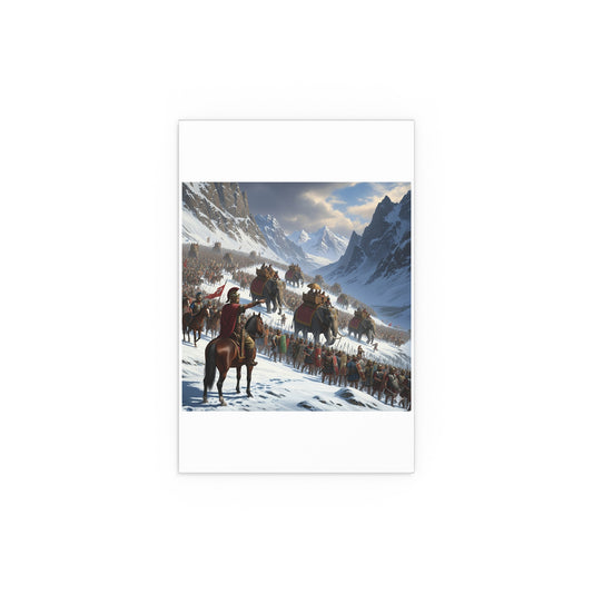 Indoor and Outdoor Silk Posters - Hannibal Crossing the Alps to Atttack Rome