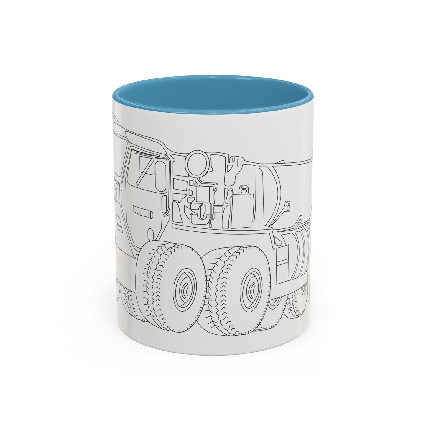 Accent Coffee Mug (11oz & 15oz) - Vehicle - Fuel Truck - Front Left Oblique X 300