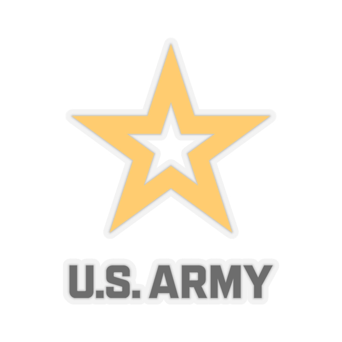 Kiss-Cut Stickers - Army Star W Us Army X 300