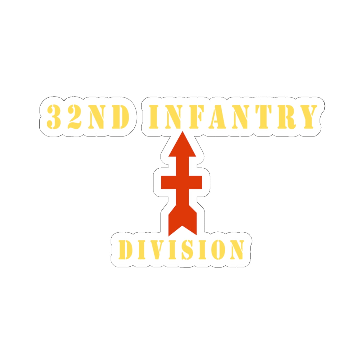 Kiss-Cut Stickers - Army - 32nd Infantry Division X 300