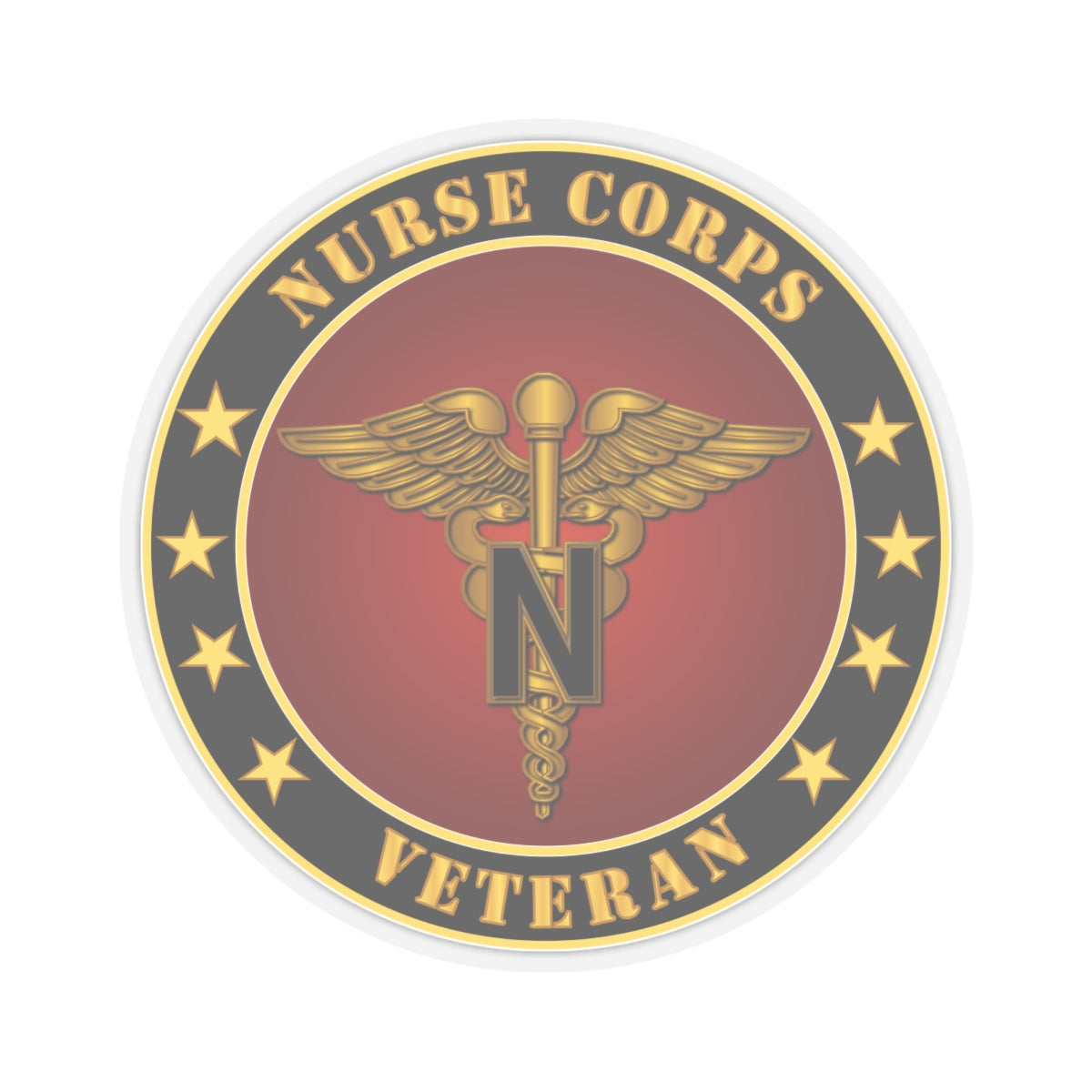 Kiss-Cut Stickers - Nurse Corps Veteran
