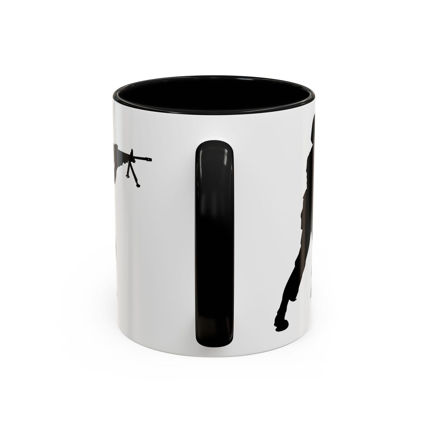Accent Coffee Mug (11oz & 15oz) - Army - Soldier - MG Assault - Silhouette X 300