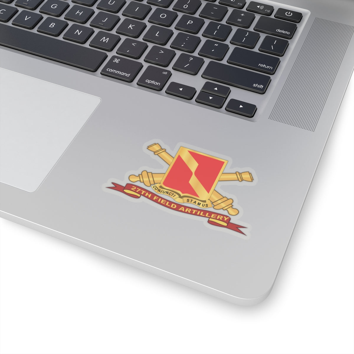 Kiss-Cut Stickers - 27th Field Artillery w Br - Ribbon