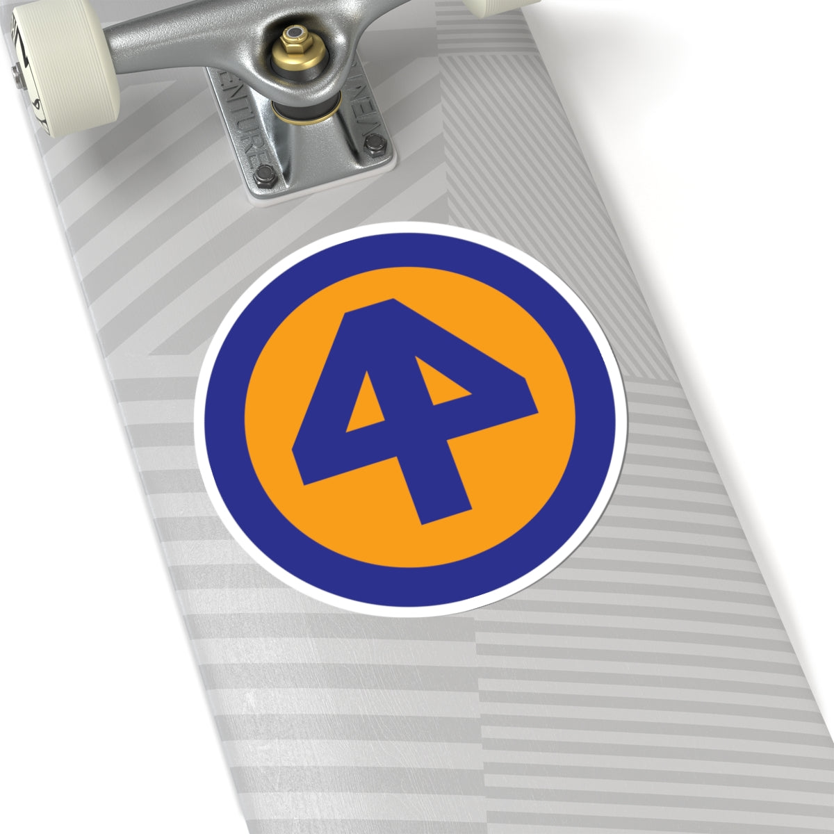A kiss-Cut Stickers depicting The 44th Infantry Division was a U.S. Army National Guard unit composed mainly of troops from New Jersey and New York. Its shoulder sleeve insignia (SSI) features a blue and red diamond divided by a white bar, symbolizing unity and strength.