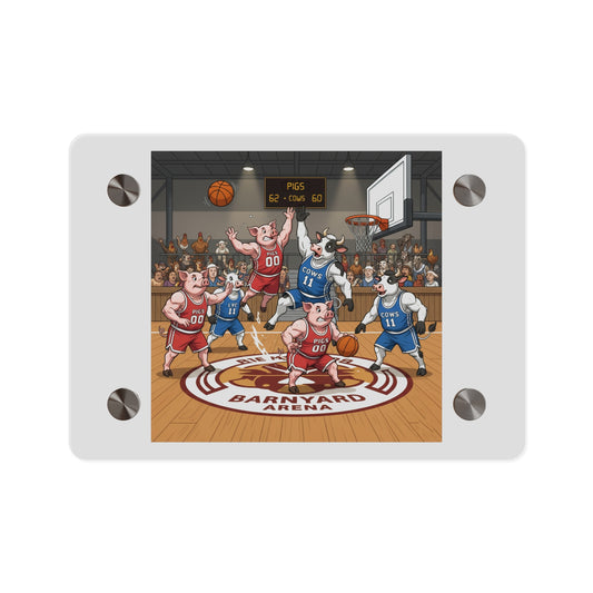 Acrylic Wall Art Panel - Pigs vs Cows