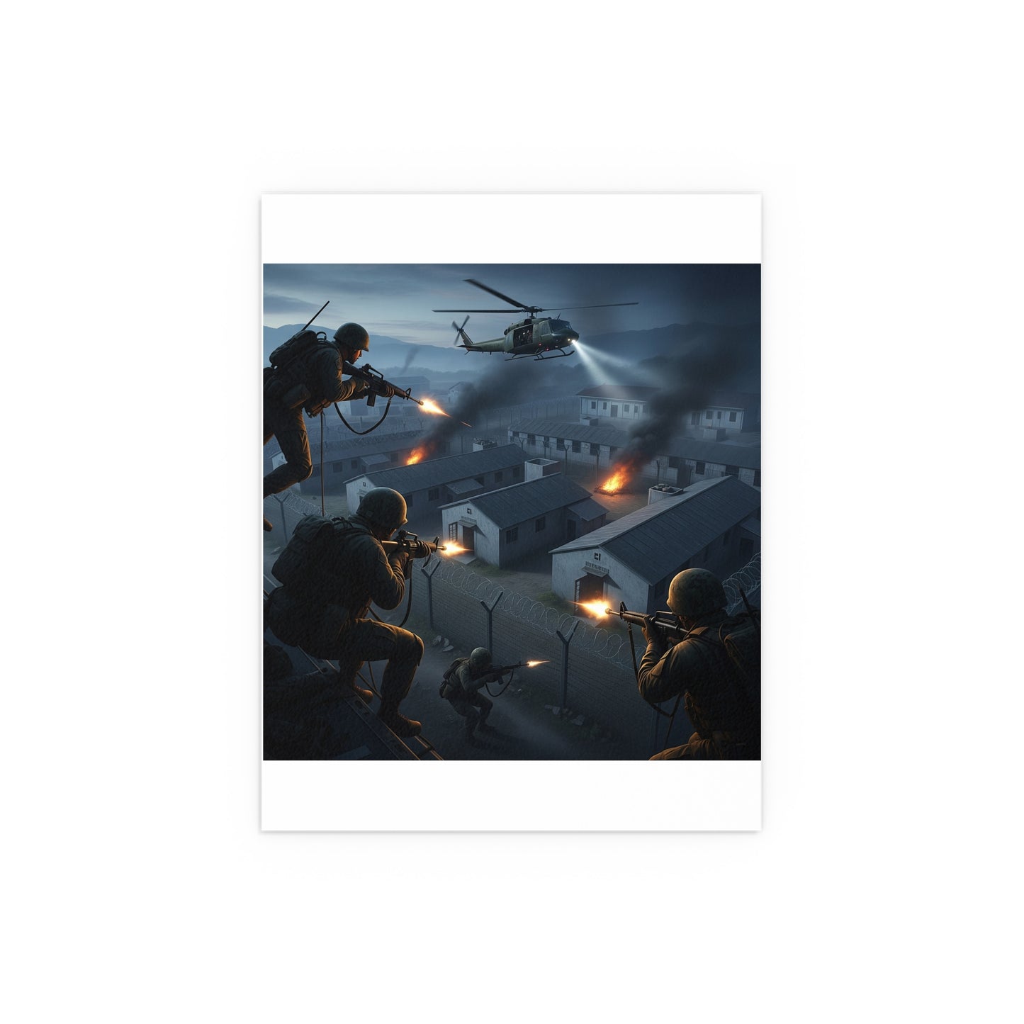 Indoor and Outdoor Silk Posters - Son Tay Rescue during the Vietnam War