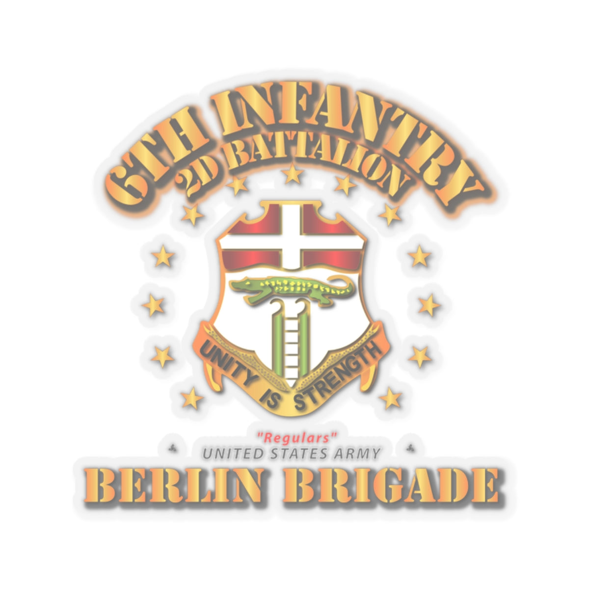 Kiss-Cut Stickers - 2nd Battalion 6th Infantry - Berlin Brigade