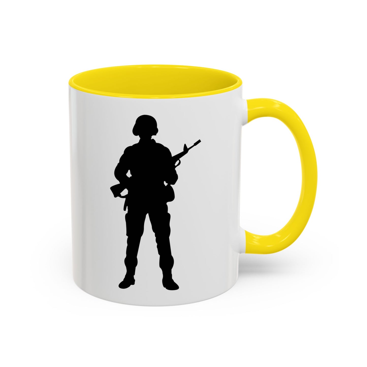 Accent Coffee Mug (11oz & 15oz) - Army - Soldier - Silhouette X 300