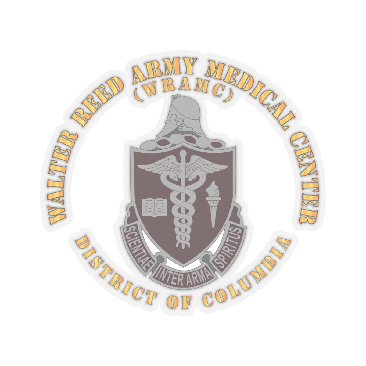 Kiss-Cut Stickers - Walter Reed Army Medical Center - District of Columbia