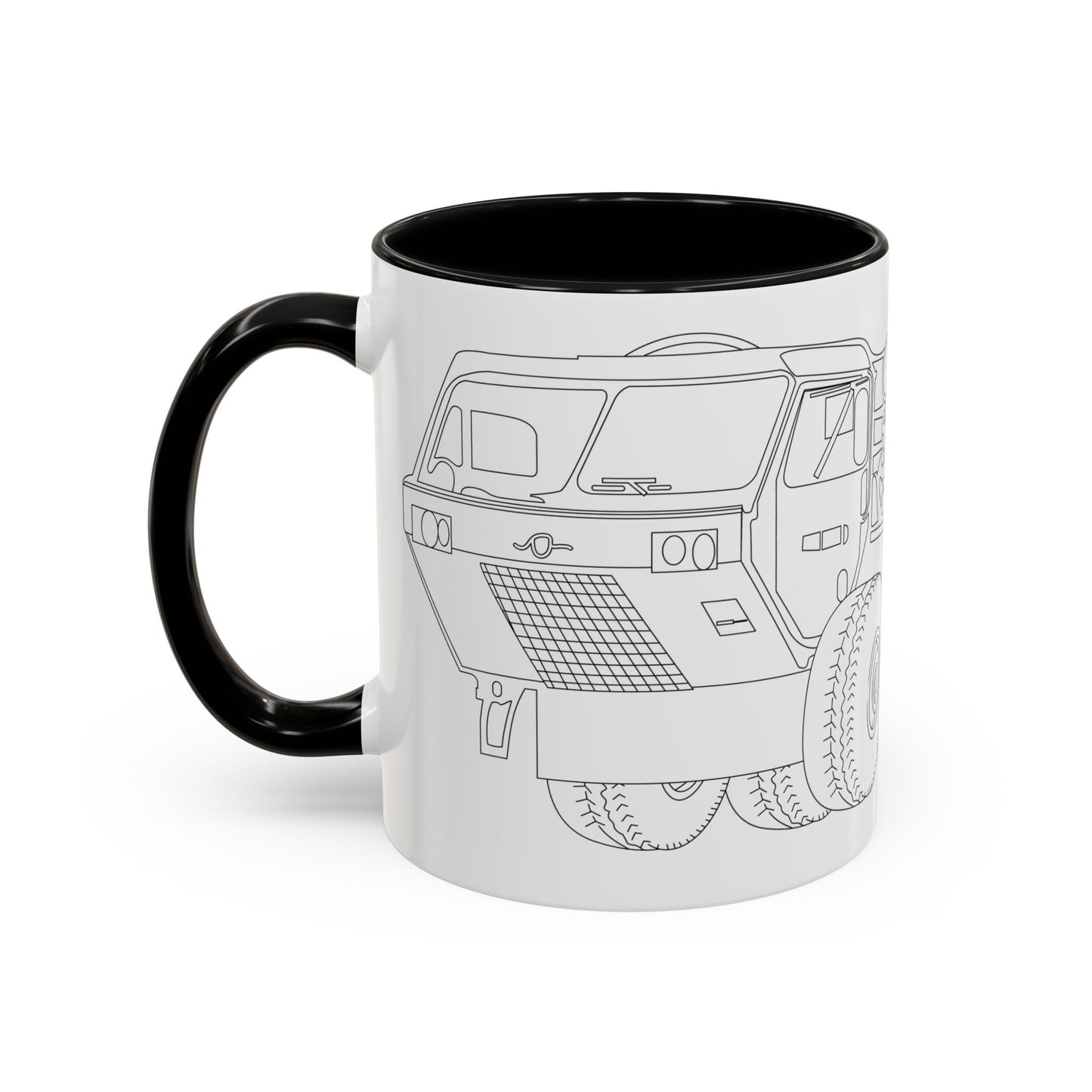 Accent Coffee Mug (11oz & 15oz) - Vehicle - Fuel Truck - Front Left Oblique X 300