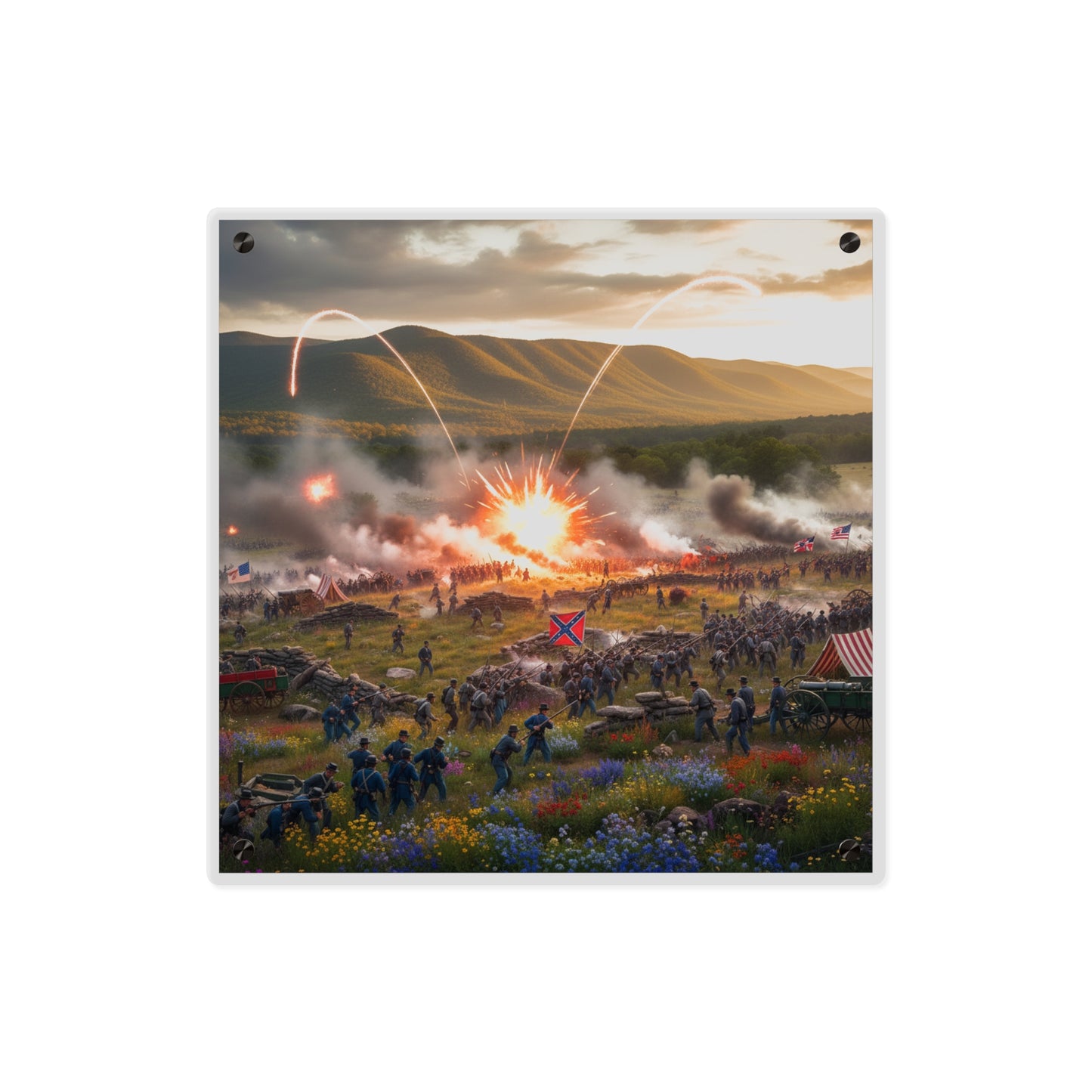 Acrylic Wall Art Panel - US Civil War Battle - Battle of Kennesaw Mountain Georgia