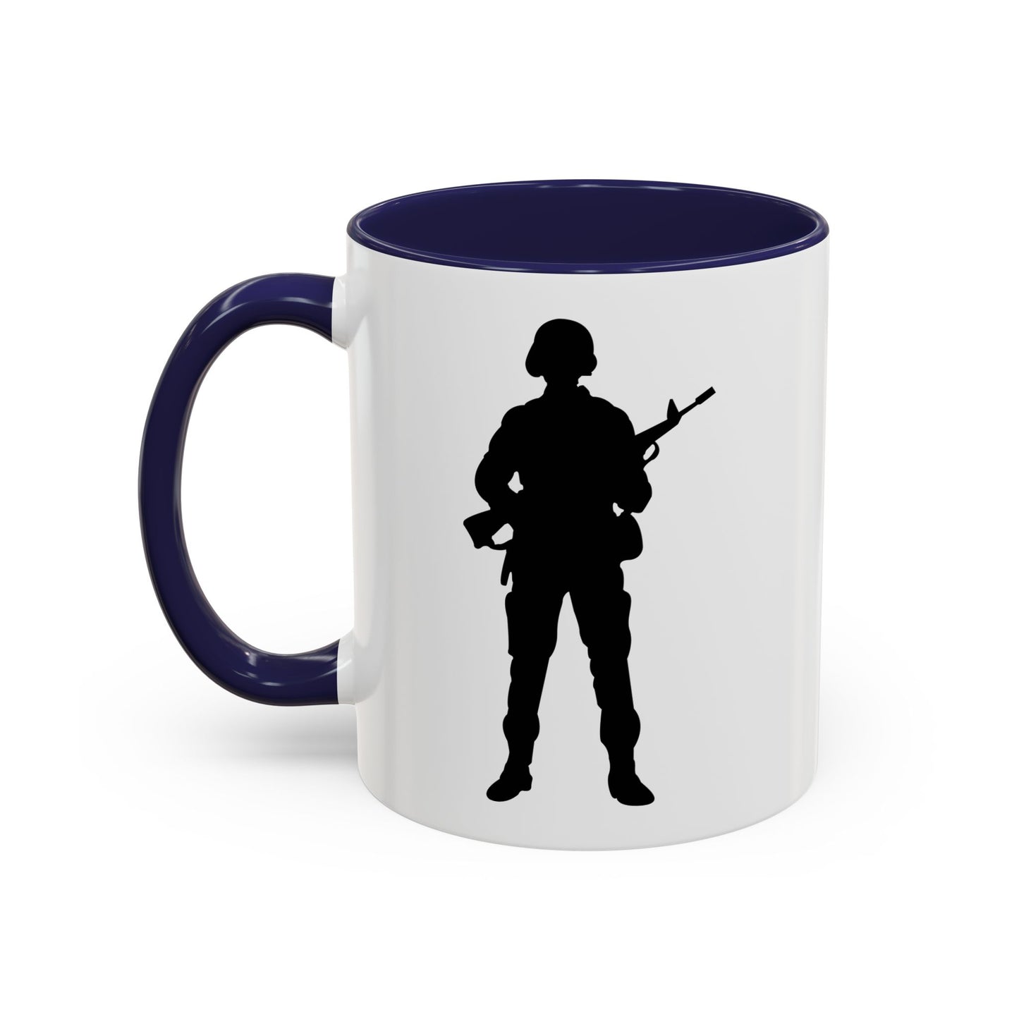 Accent Coffee Mug (11oz & 15oz) - Army - Soldier - Silhouette X 300