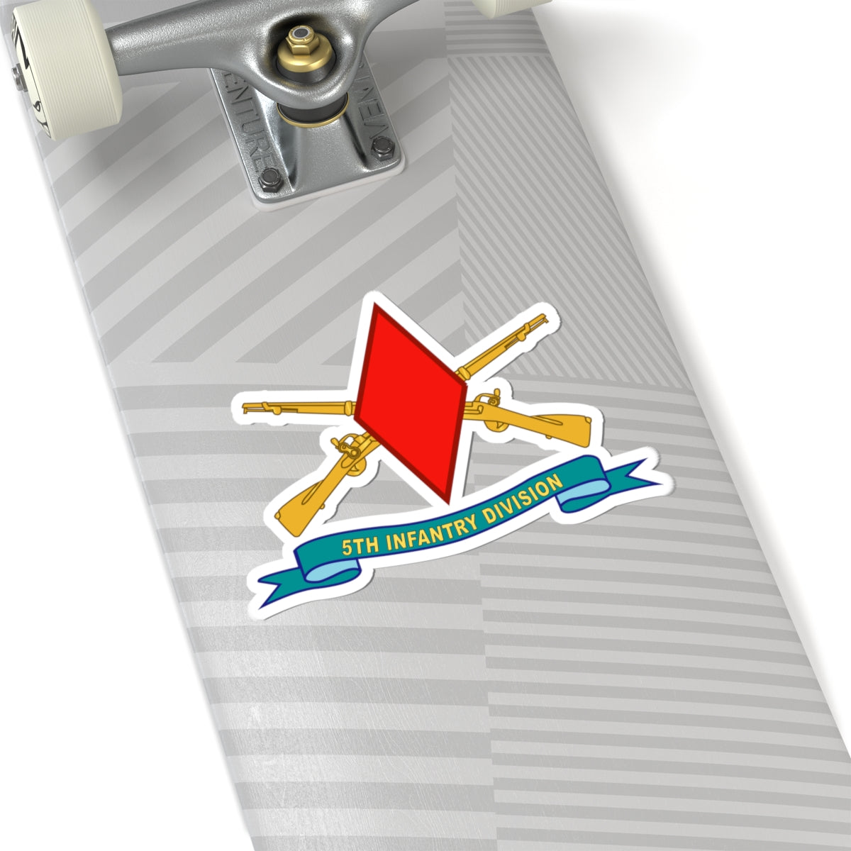 Kiss-Cut Stickers - 5th Infantry Division - SSI w Br - Ribbon X 300