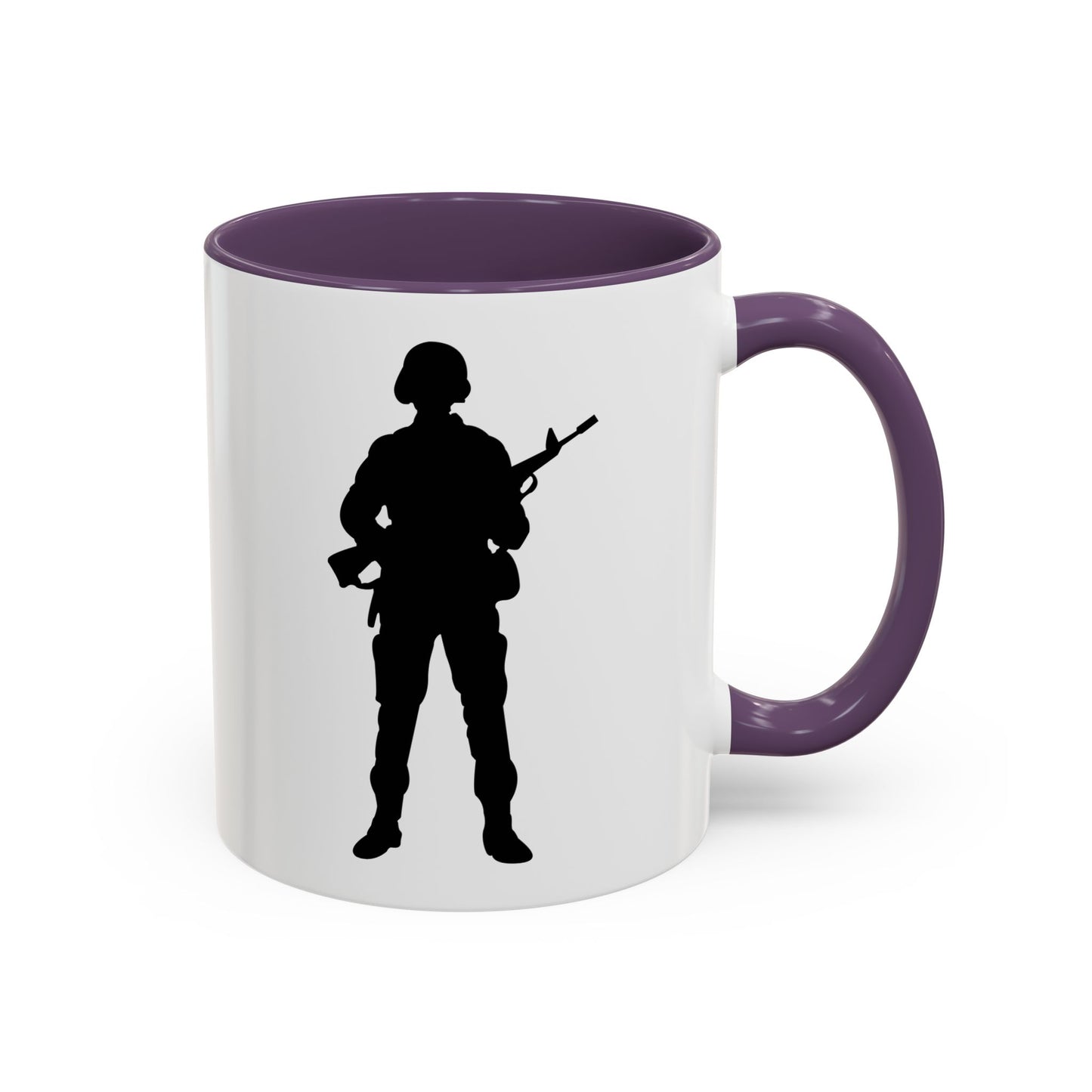 Accent Coffee Mug (11oz & 15oz) - Army - Soldier - Silhouette X 300