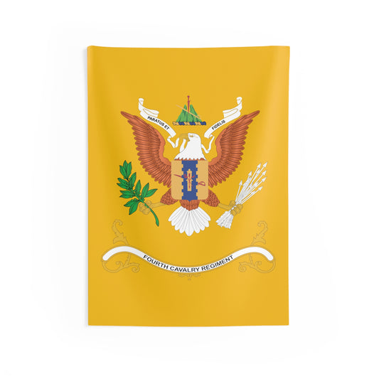 Indoor Wall Tapestry - Army - Regimental Colors - 4th Cavalry Regiment X 300